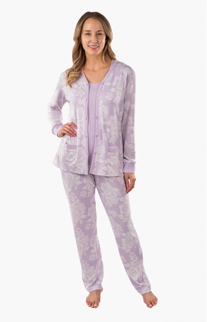 Ensemble pyjama 3 morceaux - ORCHID ROSES